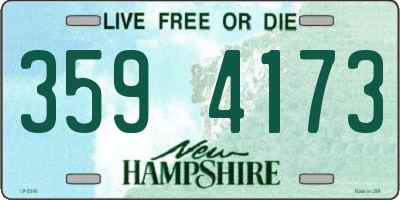 NH license plate 3594173