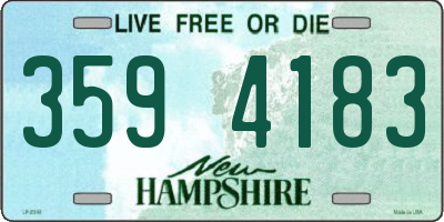 NH license plate 3594183
