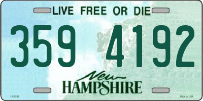 NH license plate 3594192