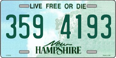 NH license plate 3594193