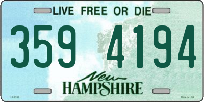 NH license plate 3594194