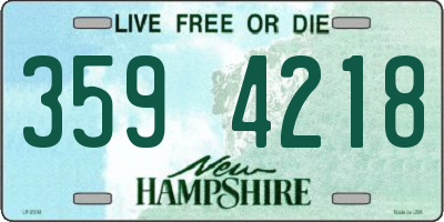 NH license plate 3594218