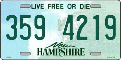 NH license plate 3594219