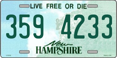 NH license plate 3594233