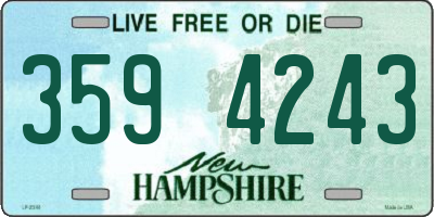NH license plate 3594243