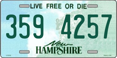 NH license plate 3594257