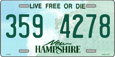 NH license plate 3594278