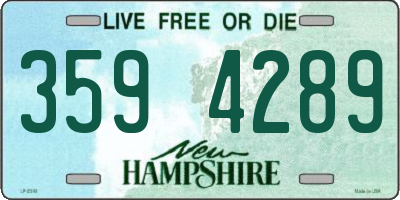 NH license plate 3594289