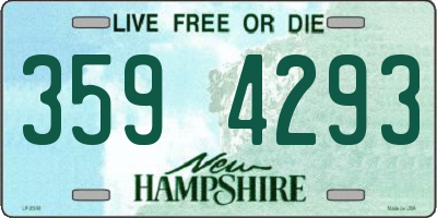 NH license plate 3594293