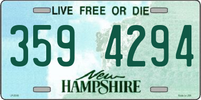 NH license plate 3594294
