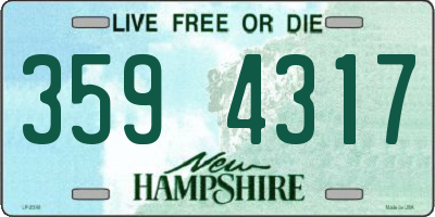 NH license plate 3594317