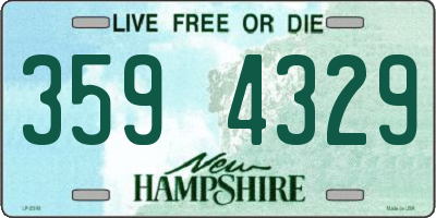 NH license plate 3594329