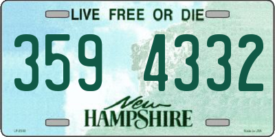 NH license plate 3594332