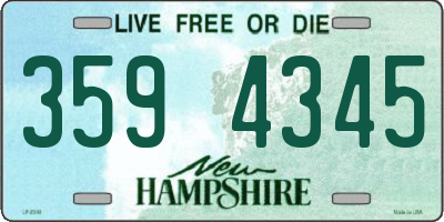 NH license plate 3594345