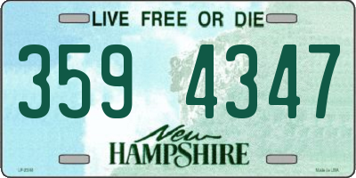 NH license plate 3594347