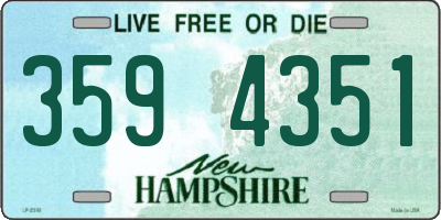 NH license plate 3594351