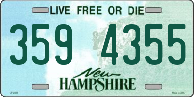 NH license plate 3594355