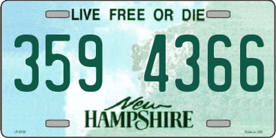 NH license plate 3594366