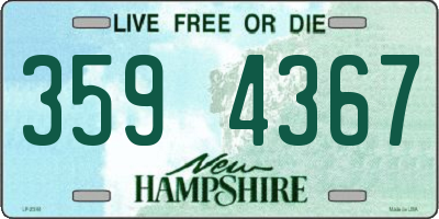 NH license plate 3594367