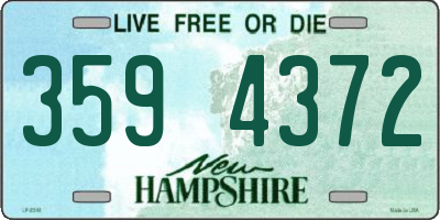 NH license plate 3594372