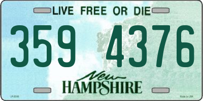NH license plate 3594376