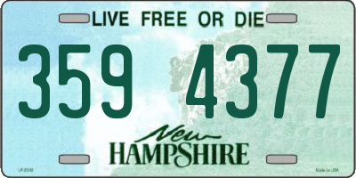 NH license plate 3594377