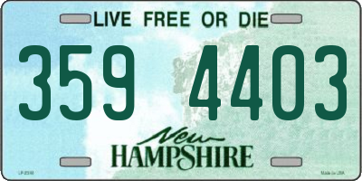 NH license plate 3594403