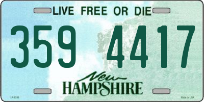 NH license plate 3594417