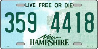 NH license plate 3594418