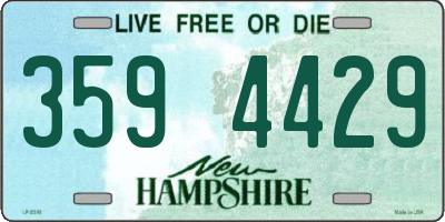 NH license plate 3594429