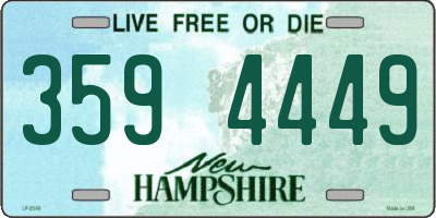 NH license plate 3594449