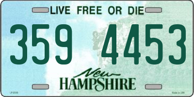 NH license plate 3594453