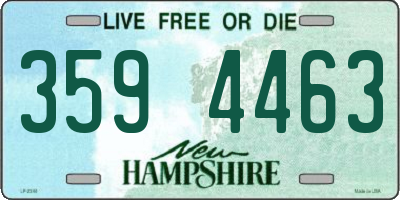 NH license plate 3594463