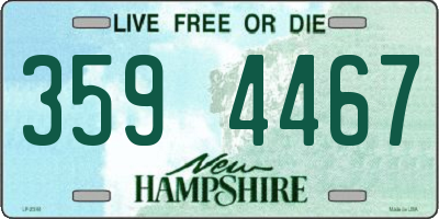 NH license plate 3594467