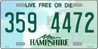 NH license plate 3594472