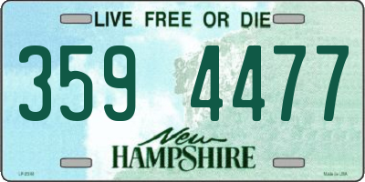 NH license plate 3594477