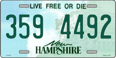 NH license plate 3594492