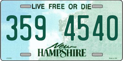 NH license plate 3594540