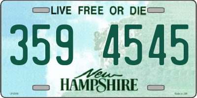 NH license plate 3594545