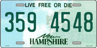 NH license plate 3594548