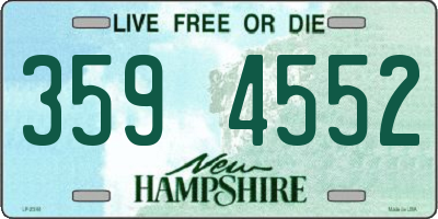 NH license plate 3594552