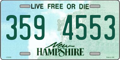 NH license plate 3594553