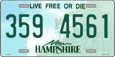 NH license plate 3594561