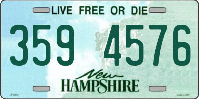 NH license plate 3594576