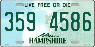 NH license plate 3594586