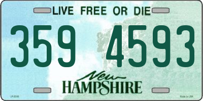 NH license plate 3594593