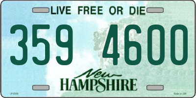 NH license plate 3594600
