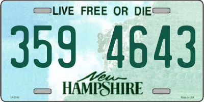 NH license plate 3594643