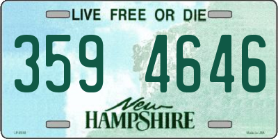 NH license plate 3594646