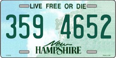 NH license plate 3594652
